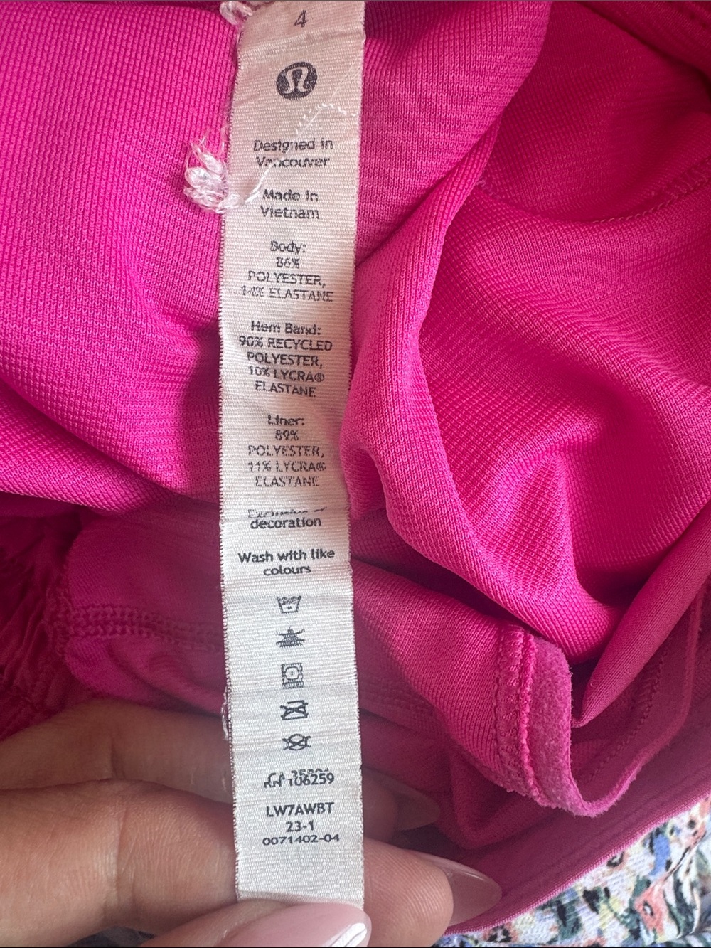 lululemon athletica Bright Pink Runner's Shorts - Picture 2 of 2